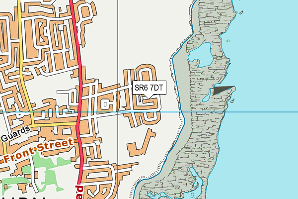 SR6 7DT map - OS VectorMap District (Ordnance Survey)