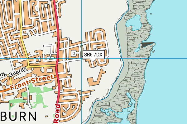 SR6 7DX map - OS VectorMap District (Ordnance Survey)