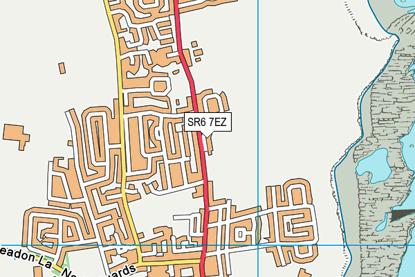 SR6 7EZ map - OS VectorMap District (Ordnance Survey)
