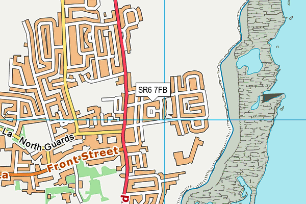 SR6 7FB map - OS VectorMap District (Ordnance Survey)