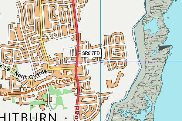 SR6 7FD map - OS VectorMap District (Ordnance Survey)