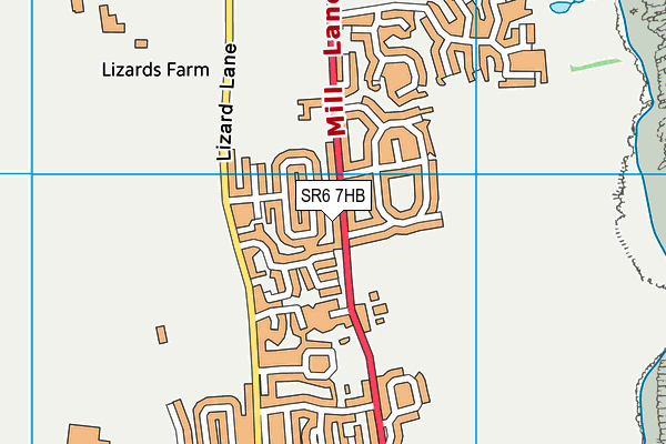 SR6 7HB map - OS VectorMap District (Ordnance Survey)