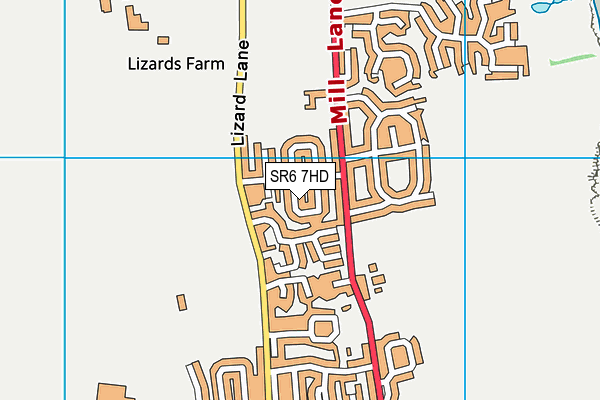 SR6 7HD map - OS VectorMap District (Ordnance Survey)