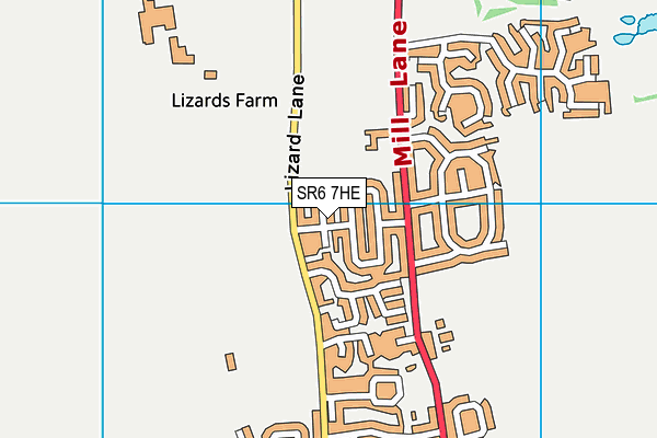 SR6 7HE map - OS VectorMap District (Ordnance Survey)