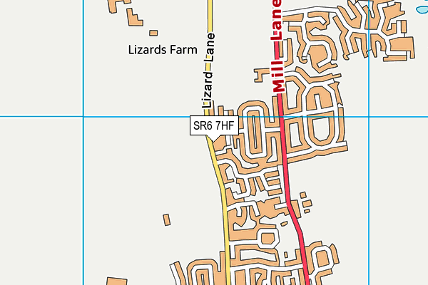SR6 7HF map - OS VectorMap District (Ordnance Survey)