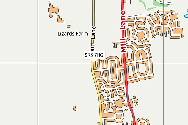 SR6 7HG map - OS VectorMap District (Ordnance Survey)