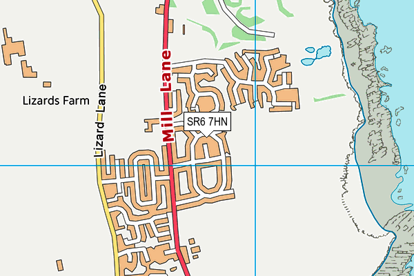 SR6 7HN map - OS VectorMap District (Ordnance Survey)