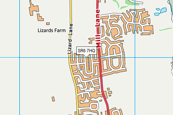 SR6 7HQ map - OS VectorMap District (Ordnance Survey)