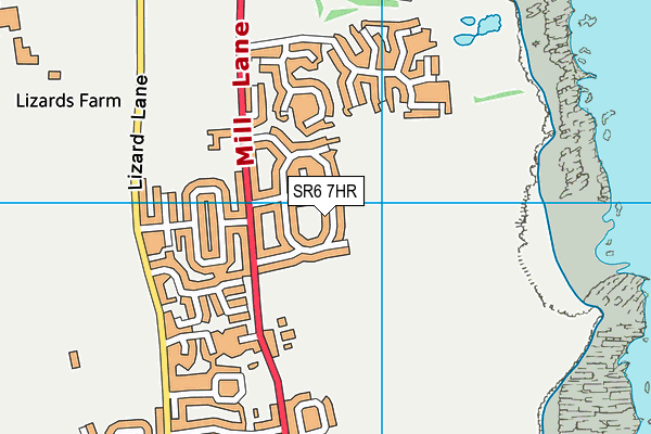SR6 7HR map - OS VectorMap District (Ordnance Survey)