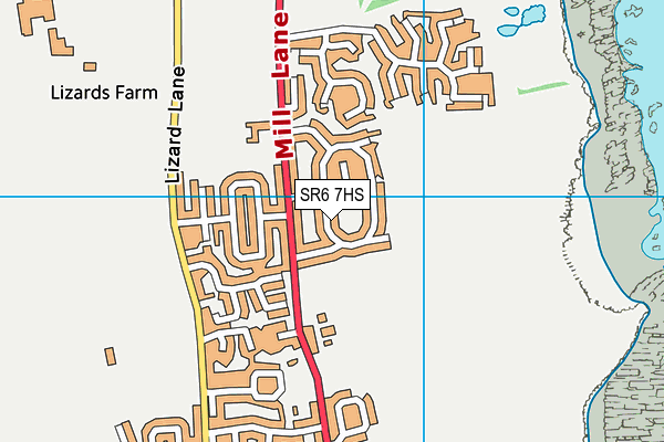 SR6 7HS map - OS VectorMap District (Ordnance Survey)