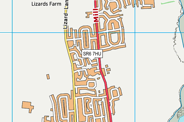SR6 7HU map - OS VectorMap District (Ordnance Survey)
