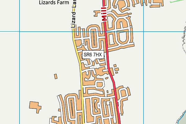 SR6 7HX map - OS VectorMap District (Ordnance Survey)