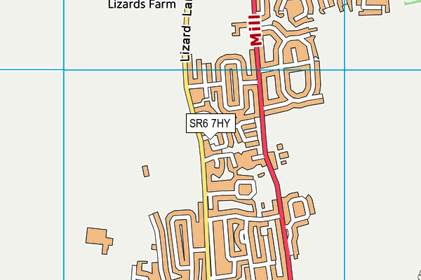 SR6 7HY map - OS VectorMap District (Ordnance Survey)