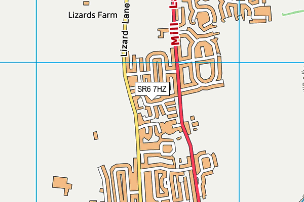 SR6 7HZ map - OS VectorMap District (Ordnance Survey)
