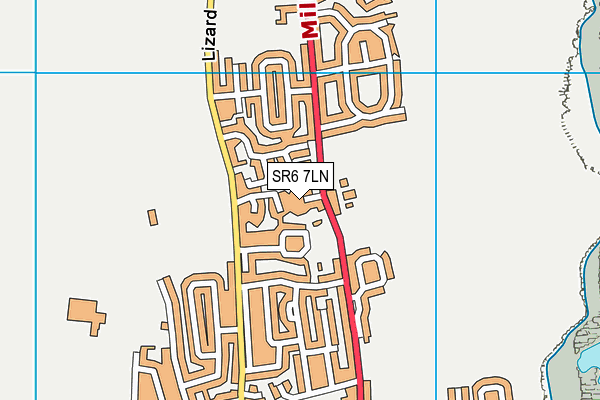 SR6 7LN map - OS VectorMap District (Ordnance Survey)