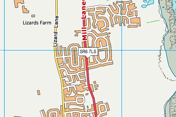 SR6 7LS map - OS VectorMap District (Ordnance Survey)