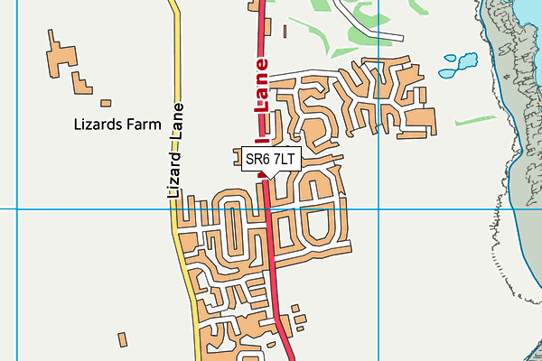 SR6 7LT map - OS VectorMap District (Ordnance Survey)