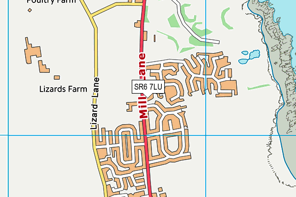 SR6 7LU map - OS VectorMap District (Ordnance Survey)