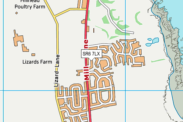 SR6 7LX map - OS VectorMap District (Ordnance Survey)