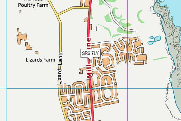 SR6 7LY map - OS VectorMap District (Ordnance Survey)