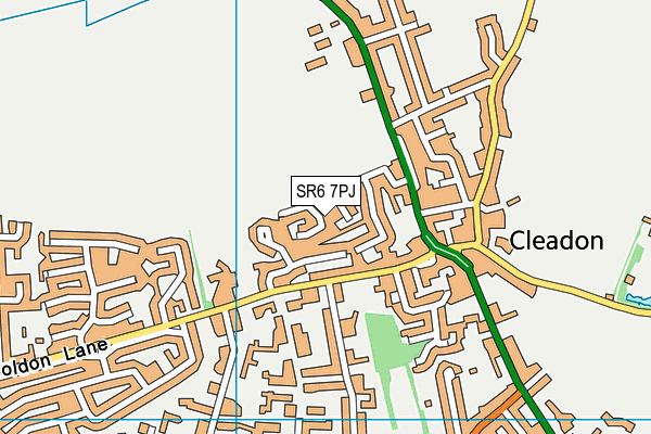 SR6 7PJ map - OS VectorMap District (Ordnance Survey)