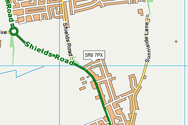 SR6 7PX map - OS VectorMap District (Ordnance Survey)