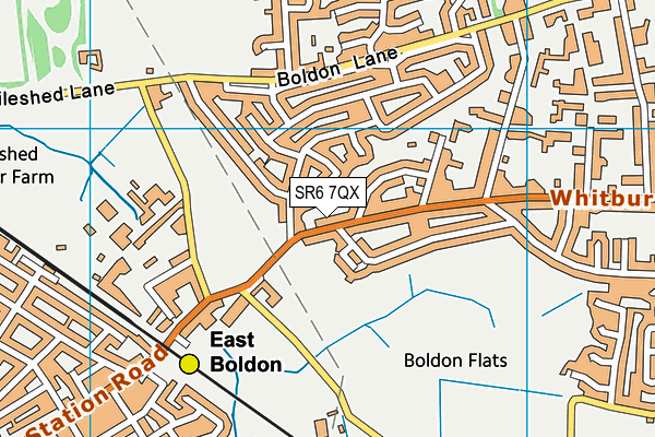 SR6 7QX map - OS VectorMap District (Ordnance Survey)