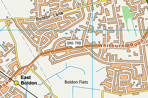 SR6 7RB map - OS VectorMap District (Ordnance Survey)