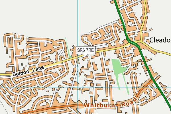 SR6 7RE map - OS VectorMap District (Ordnance Survey)