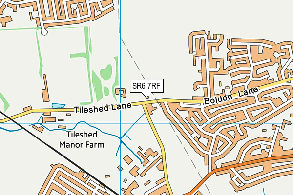 SR6 7RF map - OS VectorMap District (Ordnance Survey)