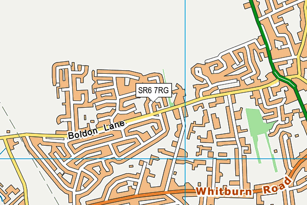 SR6 7RG map - OS VectorMap District (Ordnance Survey)