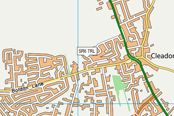 SR6 7RL map - OS VectorMap District (Ordnance Survey)