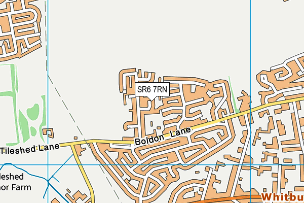 SR6 7RN map - OS VectorMap District (Ordnance Survey)