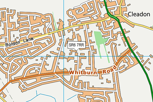 SR6 7RR map - OS VectorMap District (Ordnance Survey)