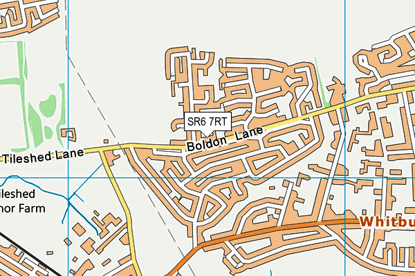 SR6 7RT map - OS VectorMap District (Ordnance Survey)