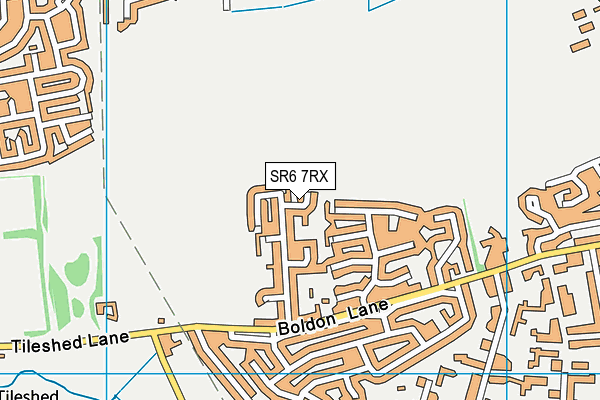 SR6 7RX map - OS VectorMap District (Ordnance Survey)