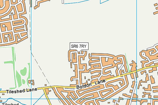 SR6 7RY map - OS VectorMap District (Ordnance Survey)