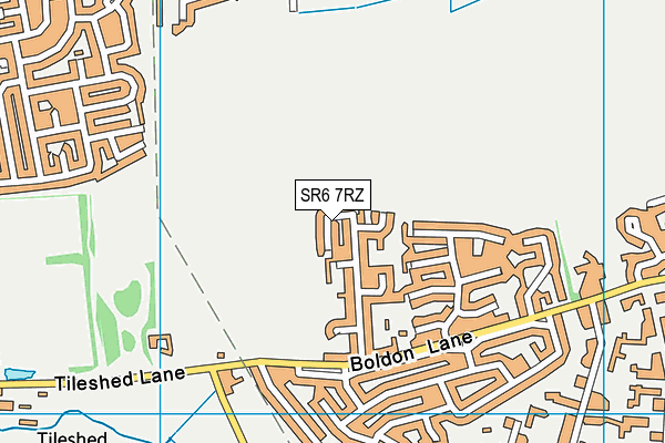 SR6 7RZ map - OS VectorMap District (Ordnance Survey)