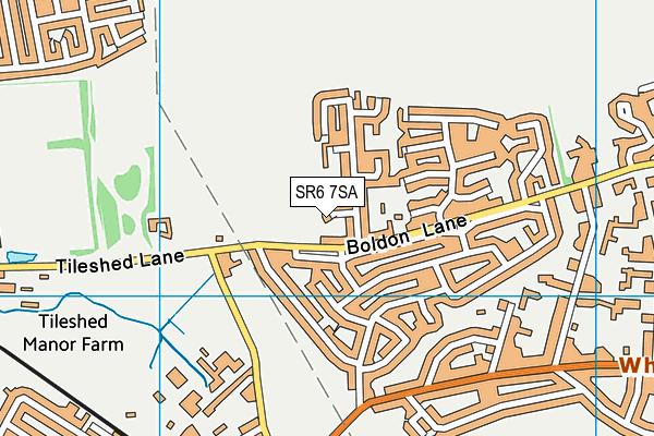 SR6 7SA map - OS VectorMap District (Ordnance Survey)