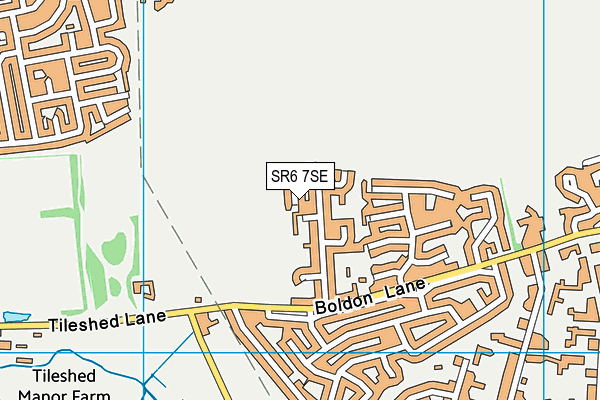 SR6 7SE map - OS VectorMap District (Ordnance Survey)