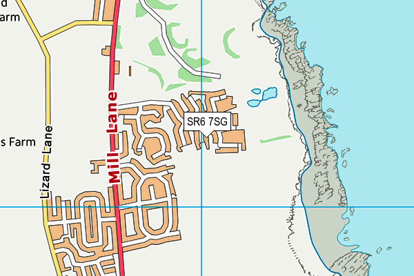 SR6 7SG map - OS VectorMap District (Ordnance Survey)
