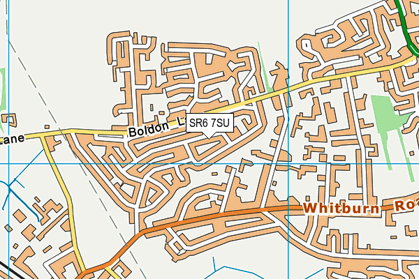 SR6 7SU map - OS VectorMap District (Ordnance Survey)
