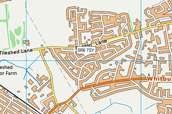 SR6 7SY map - OS VectorMap District (Ordnance Survey)