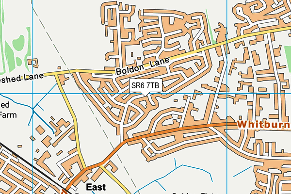 SR6 7TB map - OS VectorMap District (Ordnance Survey)