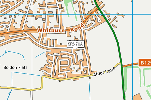 SR6 7UA map - OS VectorMap District (Ordnance Survey)