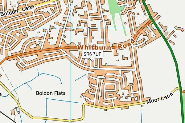 SR6 7UF map - OS VectorMap District (Ordnance Survey)
