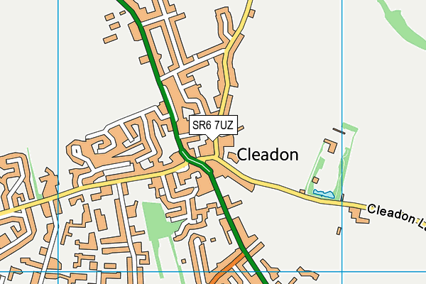 SR6 7UZ map - OS VectorMap District (Ordnance Survey)