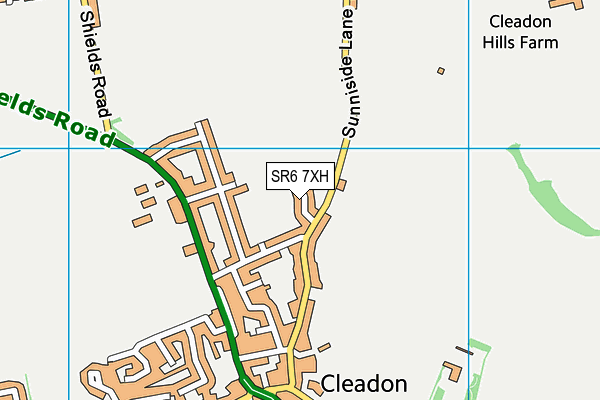 SR6 7XH map - OS VectorMap District (Ordnance Survey)
