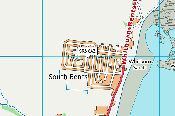 SR6 8AZ map - OS VectorMap District (Ordnance Survey)