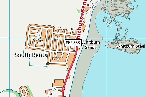 SR6 8BB map - OS VectorMap District (Ordnance Survey)